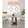 Koduva Apvalus valgomojo stalas VEVOR, pilkas, MDF, 120 x 120 x 75 cm