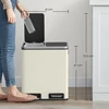 Koduva Atliekų rūšiavimo šiukšliadėžė, 2 x 15 l, plieninė, smėlio ir juoda