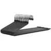 Koduva Atviri metaliniai kelnių pakabos, 20 vnt., 38 x 13 cm, juodi, PVC danga