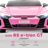 Koduva Audi RS E-tron GT vaikiškas elektrinis automobilis, rožinis, 103 x 58 x 41 cm