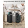 Koduva Automatinė šiukšliadėžė su jutikliu, 50 l, plieninė, juoda, su švelniai užsidarančiu dangčiu