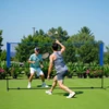 Koduva Badmintono tinklas, 4 m, reguliuojamo aukščio 90–155 cm, su krepšiu