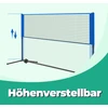 Koduva Badmintono tinklas, 4 m, reguliuojamo aukščio 90–155 cm, su krepšiu
