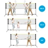 Koduva Badmintono tinklas, reguliuojamo aukščio, 500 x 103 x 155 cm, juodas-geltonas
