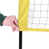 Koduva Badmintono tinklas su geležiniu rėmu, reguliuojamo aukščio, 4 m, juodos-geltonos spalvos