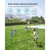 Koduva Badmintono tinklas su reguliuojamu aukščiu, 400 x 107/120/155 x 103 cm, mėlynas/juodas