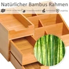 Koduva Bambukinis stalo organizatorius su stalčiumi, natūralus, 33 x 20,5 x 15,5 cm