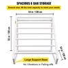 VEVOR Baseino rankšluosčių stovas, PVC, baltas, 8 skersiniai, 138 x 138 x 140 cm
