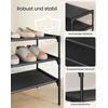 Koduva Batų lentyna, 3 aukštų, 29,7 x 91,8 x 53,5 cm, metalas ir neaustinis audinys, juoda