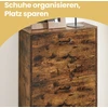 Koduva Batų spintelė su 3 atverčiamais skyriais, medžio drožlių plokštė, 60 x 24 x 120 cm, ruda