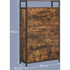 Koduva Batų spintelė su 3 atverčiamais skyriais, 15–18 porų, 80 x 30 x 130 cm, ruda-juoda
