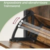 Songmics Batų spintelė su 3 atverčiamomis durelėmis, 15–18 porų, 60 x 30 x 130 cm, ruda-juoda