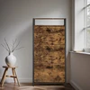 Songmics Batų spintelė su 3 atverčiamomis durelėmis, 15–18 porų, 60 x 30 x 130 cm, ruda-juoda