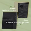 Koduva Batų suoliukas su sėdyne, 9 skyriai, reguliuojamos lentynos, juodas, 30,1 x 104,1 x 48,1 cm