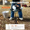 Koduva Benzininis žemės grąžtas VEVOR D52-F, 52 cc, 1450 W, su 2 grąžtais ir 3 prailginimo strypais, oranžinis + juodas