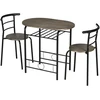 Lauko baldų komplektas Koduva Bistro komplektas su valgomojo stalu ir kėdėmis, 3 dalių, juodas, 80 x 53 x 74,5 cm