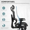 Koduva Biuro kėdė, ergonominė su tinkliniu audiniu, reguliuojama, juoda, 120 kg