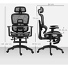 Koduva Biuro kėdė, ergonominė su tinkliniu audiniu, reguliuojama, juoda, 120 kg