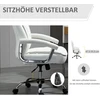 Koduva Biuro kėdė, ergonomiška darbo kėdė, reguliuojamo aukščio su supimo funkcija, rombų raštas, dirbtinė oda, balta