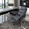 Koduva Biuro kėdė su masažo ir šildymo funkcija, kojų atrama, iki 120 kg, tamsiai pilka