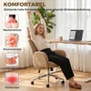 Koduva Biuro kėdė su reguliuojama galvos atrama, ergonomiška, supamoji funkcija, ruda, 115-123 cm