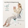 Koduva Biuro kėdė su tinkline atrama, reguliuojamo aukščio, su supimo funkcija, pilkai rusva, 64 x 64 x 96–104 cm