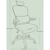 Songmics Biuro kėdė su tinkliniu atlošu, juoda, 64 x 71,5 x 116–135 cm, iki 120 kg