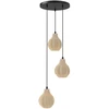 Promotion Boho 3-šviesų rotango pakabinamas šviestuvas, reguliuojamas aukštis