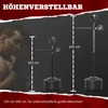 Koduva Bokso stovas su speedball, reguliuojamas aukštis, juodas, 80,5 x 48 x 163-205 cm