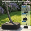Koduva Cantilever patio skėtis su pagrindu, 360° pasukimas ir pasvirimo reguliavimas, pilkas
