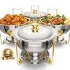 Koduva Chafing dish komplektas VEVOR, 5 Qt, 4 vnt., nerūdijančio plieno, auksinis