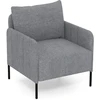 Koduva Chenille Vienvietė Sofa su Pagalvėle Pilka