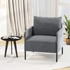 Promotion Chenille Vienvietė Sofa su Pagalvėle Pilka