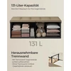 Songmics Daiktadėžė-soliukas su laikymo vieta, 38 x 110 x 38 cm, kamelės ruda, 131 l