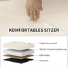 Aosom Daiktadėžė su sėdima vieta, kreminė balta, 84 l, 76 x 38 x 38 cm