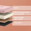 Koduva Daiktadėžė su sėdyne, sulankstomas suoliukas, 38 x 110 x 38 cm, aksomas, pastelinė rožinė