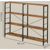 Songmics Daiktų laikymo lentyna, 4 lentynų, medžio drožlių plokštė ir plienas, 120 x 30 x 109,4 cm