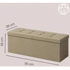 Songmics Daiktų laikymo suolas, sulankstoma sėdimoji skrynia, 38 x 110 x 38 cm, 131 l, camel ruda