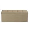 Songmics Daiktų laikymo suolas, sulankstoma sėdimoji skrynia, 38 x 110 x 38 cm, 131 l, camel ruda