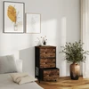 Koduva Daiktų spintelė su 4 medžiaginiais stalčiais, plienas ir MDF, 30 x 39,6 x 73,7 cm