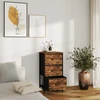 Songmics Daiktų spintelė su 4 medžiaginiais stalčiais, plienas ir MDF, 30 x 39,6 x 73,7 cm
