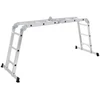 Songmics Daugiafunkcės kopėčios, aliumininės, sidabrinės, 350 cm, 12 pakopų, iki 150 kg