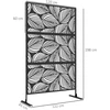 Koduva Dekoratyvinė sodo pertvara, juoda, metalas, 122 x 45 x 198 cm