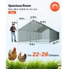 VEVOR Didelė metalinė vištidė JD382, 3 x 8 x 2 m