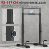 Koduva Dip stotis, prisitraukimų stovai, reguliuojamas aukštis 93-117 cm, 540 kg, juoda