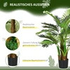 Aosom Dirbtinė palmė, 1 m, žalios ir rudos spalvos, plastikas, su vazonu