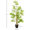 Koduva Dirbtinis bambukas su vazonu, žalias, 120 cm