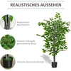 Koduva Dirbtinis fikusas, žalia, 135 cm, plastikinis, su cemento vazonu