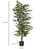 Koduva Dirbtinis fikuso medis, žalias, 150 cm