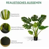 Koduva Dirbtinis monstera augalas, 110 cm, žalias, juodas, vazonas